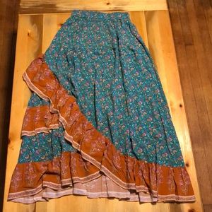 Floral Boho Maxi Skirt